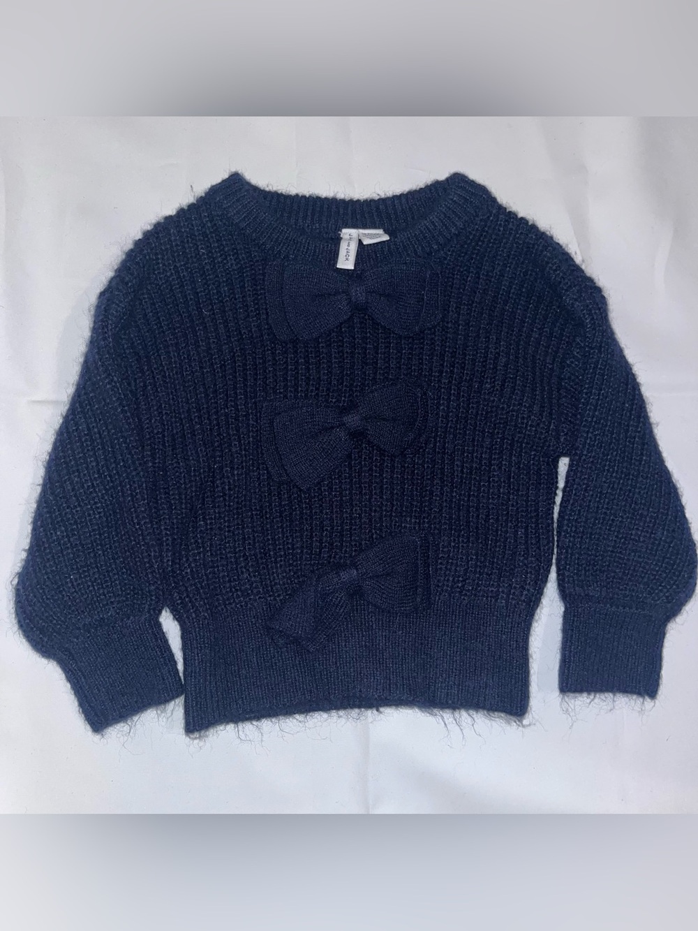 Janie and Jack Navy Bow Sweater 18M